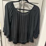 Elegant Black Women's Off the Shoulder Crochet Detail L Size L Photo 9