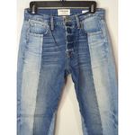 frame denim Nouveau Le Mix Jeans Colorblocked Distressed Cropped Size 26 Photo 2