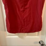 Van Heusen  Red Split Neck Lace Accent Blouse Medium Photo 5