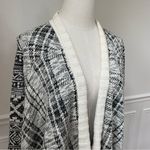 Anthropologie  Tiny Black Cream Southwestern Pattern Waterfall Open Cardigan XS Photo 4