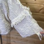 MISA Los Angeles  Cotton Linen Open Cardigan Fringe Shag Sweater Size Small Photo 2