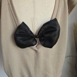 Maeve Anthropologie, New,  Tan Bow Back Balletcore Muscle Tee Shirt, Size XL Photo 7