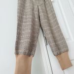 Anthropologie  Maeve Boot Tuck Plaid Belted Trousers, Size 6 Photo 8
