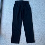 Maje  Wool Blend Pleated Tie Waist High Rise Tapered Trouser Pant Black 38 / M Photo 3