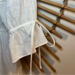 Coach 🤍Women’s EUC  White Mini Tiered Gathered Waist Dress w/ Lace Detail Size 4 Photo 4