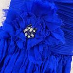 Jovani Y2K Fairy Winter Ball Dress Womens 2 Blue Silk Feathered Beaded Detail Photo 4