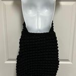 Black Popcorn Halter Backless Dress Size M Photo 7