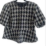 ZARA  Woman peplum tweed top NWOT Photo 1