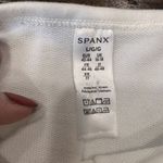 Spanx  PERFECT LENGTH TOP Powder White Sweatshirt Raw Hem Large Jersey Knit Photo 5