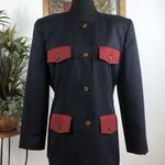 Harve Bernard Women Military Style Jacket Size8 Lined 100% Wool Clueless Preppy Size 8 Photo 0