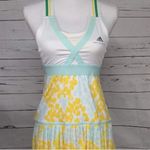 Adidas  Women's Stella McCartney Dress in White and Yellow Photo 4