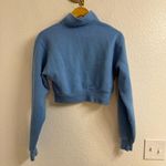 TNA Cozy Fleece Perfect Cropped Quarter Zip Size XS Blue Photo 1