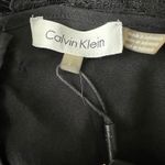 Calvin Klein  Velvet Black V Neck Dress with Lace Trim Size 2‎ NWT $129 Photo 6