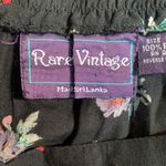 Vintage 90s Pleated Maxi Skirt Black Dark Floral Plaid Border Print 10 Medium Photo 7