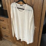 Donna Karan  New York Ivory Cream Crewneck Cashmere Sweater Large Photo 1