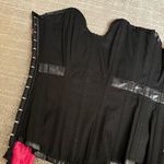 Hot Pink Black Lace Steel Boned Lace Up Back Corset Size 22 NWT Photo 5