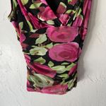 Karen Kane  Lifestyle‎ Y2k Petites Floral Rose Sleeveless Top M Feminine Romantic Photo 2