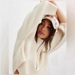 Free People  Off-White Greta Half Zip Cropped Sweater Womens Size L Photo 3