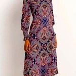 Boden USA Boden Womens blue paisley patterned midi dress Photo 0