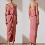 Shona joy Luxe Cocktail Frill Midi Dress Rose Women's US 4 Small Photo 3