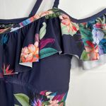 City Chic  Size S 16 Swimsuit Elba One Piece Off The Shoulder Tropical Print NEW Photo 4