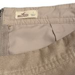 Hollister Tan Faux Suede Die Cut Scalloped Hem Mini Skirt Size 3 Photo 2