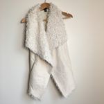 International Concept INC Ivory Faux Sherpa Reversible Vest Top Womens Size S M White Photo 1