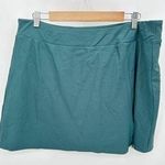 Calia Skirt Women XXL NWT Green Deep Aqua 15" Ribbed Slit Mini Skort Golf Photo 0
