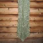 Mac Duggal  4908 Green High Neck Sleeveless Beaded Fringe Fitted Gown Dress Photo 12