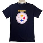 Majestic Pittsburgh Steelers Shirt Women's Sm Black NFL Football Short Sleeve Cotton Tee Photo 0