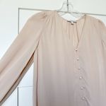 Joie Pink Silk Bolona V Neck Blouse Photo 3