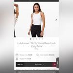 Lululemon  Ebb to Street Racerback Cropped Run Tank Tank size 4 Photo 4