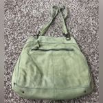 American Leather Co Light Green Leather Shoulder Bag Y2k Hobo Bag Photo 6