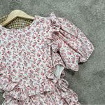 Sister Jane Women’s Floral Maxi Dress Side Cutout Puff Sleeve Milkmaid Pink M+ White Size undefined Photo 10