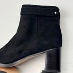 Kate Spade  Madelaine Womens Size 6B 6 Black Leather Suede Heeled Bootie‎ Strap Photo 8