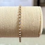 Gold Rhinestone Tennis Bracelet Photo 1