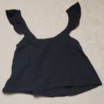 Marine layer NWT  Jude Flutter Sleeve Tank Top Black 100% Cotton Gauzy Flirty- XS Photo 1