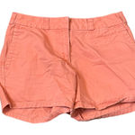 Old Navy Women Salmon Chino Shorts Casual Fit Solid Mid-Rise 100% Cotton Size 1 Photo 0