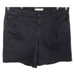 Cato  Plus Size 20W Denim Shorts Black Solid High Rise Casual‎ 8 Inch Stretch 503 Photo 0