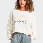 Grayson Threads Everything with Kindness Graphic Crop Pullover Sweatshirt Photo 0