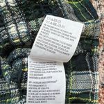 American Eagle  NWT Trendy Plaid Puff Sleeve Top Green Navy White Smocked Crop Photo 9