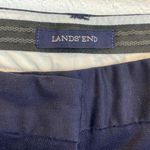 Lands End‎ Chino Shorts Womens 10 Navy Blue High Waist Grip Waist Photo 2