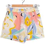 Rachel Zoe Linen Shorts Pastel Abstract Floral Pull-On Shorts Women’s Size Small Photo 8