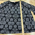 Black & White Catherine’s 3x  3/4 Sleeve Sheer Lined Blouse cottagecore Photo 11