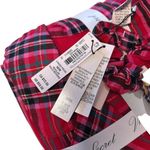 Victoria's Secret Victoria’s Secret Size M Flannel Long Pajama Set Red Plaid Giftset Cozy New Photo 2