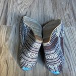 Toms  Wedge Espadrilles Sandals Heels‎ Peep Toe Striped Women's Size 6 Photo 3