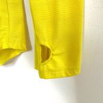 Zyia  Yellow Long Sleeve M Neon Thumbholes Lightweight Striped Activewear Photo 1