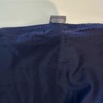 Aerie high neck halter T back navy white striped swim bikini size Medium Photo 6