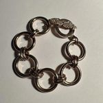 Victoria's Secret Victoria’s Secret Rose Gold Tone & Rhinestone Bracelet 8 Inch Angel Wings Photo 5