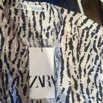 ZARA  - Black and White Animal Print Mini Dress Photo 2